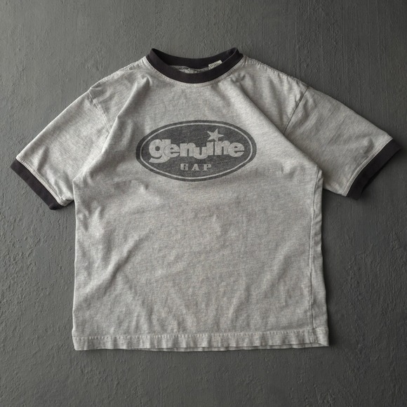 GAP Tops - Vintage 90s GAP Grey Ringer T-shirt XXL Genuine Graphic